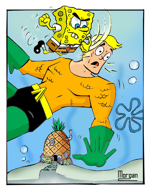 Spongebob_VS_Aquaman_by_MysticMorgan