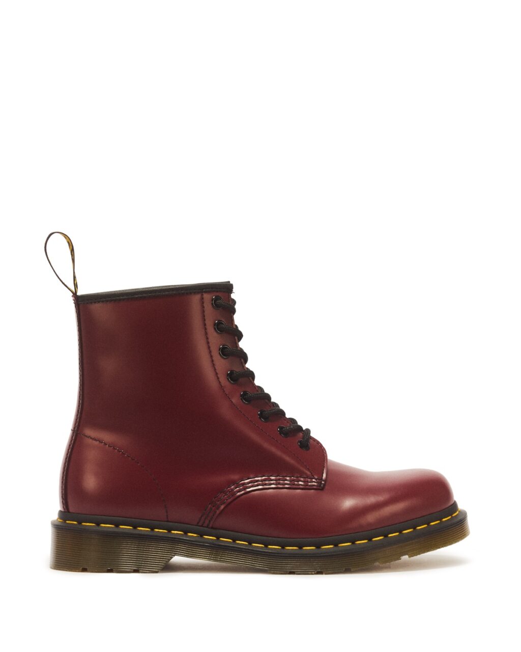 Dr Martens 1460 Stivali stringati a 8 occhielli in pelle Smooth Rosso Ciliegia paio uomo e donna
