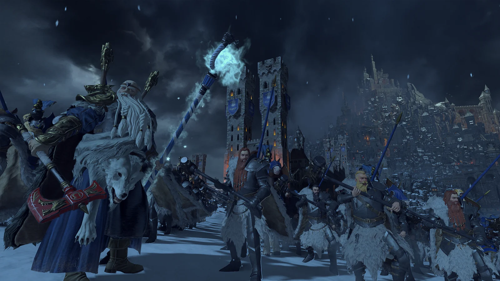 I difensori del Middenland e il culto del Lupo Bianco guidati da Boris Todbringer in Total War: WARHAMMER III