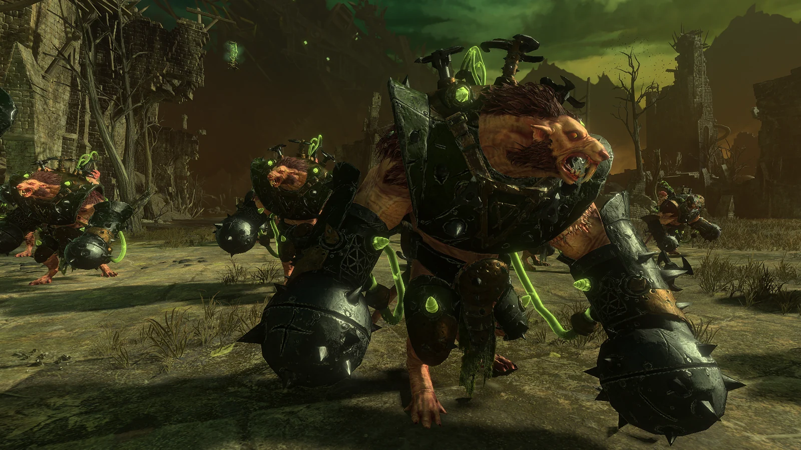 Stormfiends Skaven equipaggiati con guanti Doomflayer pronti alla carica nelle file di Thanquol