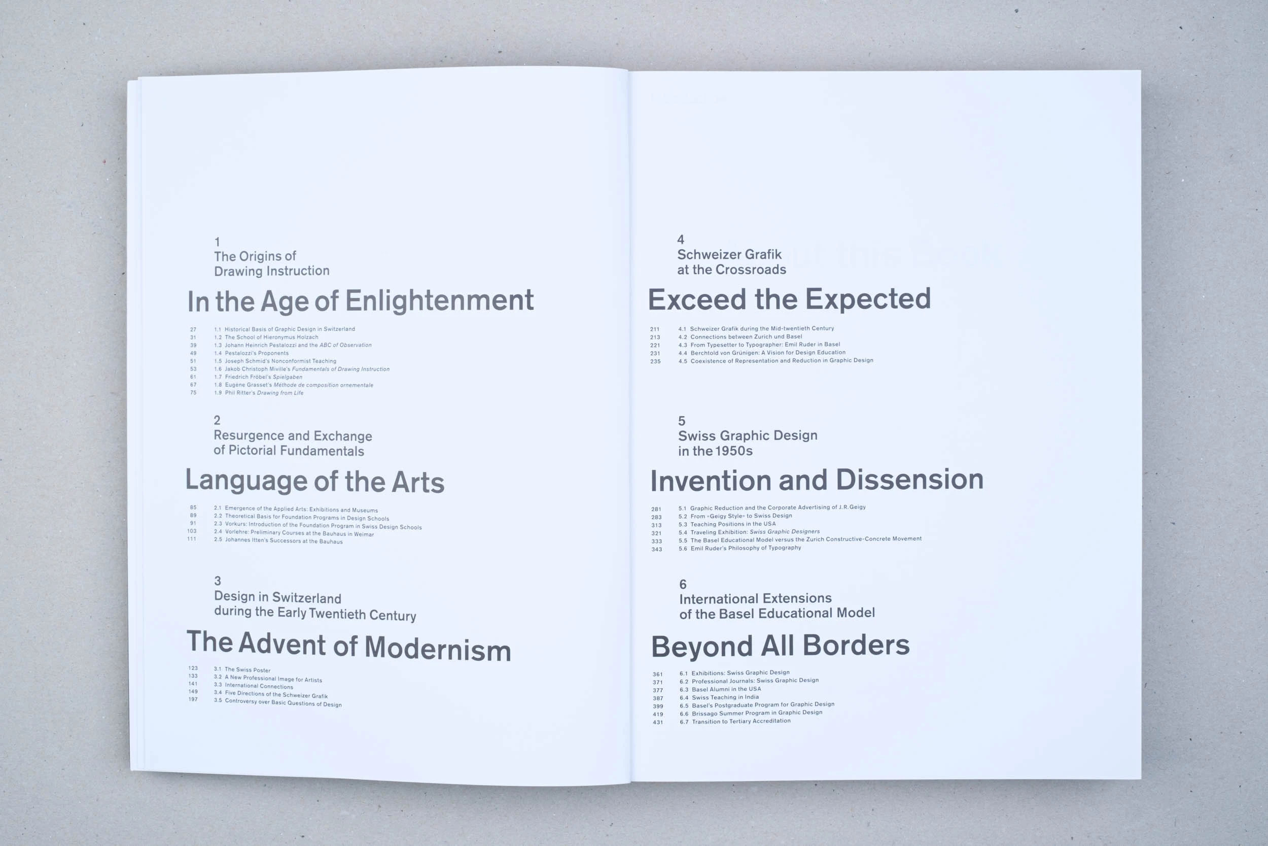 Spaccato del volume di Triest Verlag con integrazione di fotografia e tipografia rigida dello Swiss Style