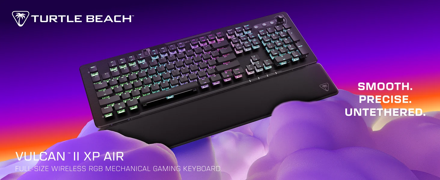 La nuova tastiera meccanica wireless da gaming Turtle Beach Vulcan II XP Air con retroilluminazione RGB AIMO