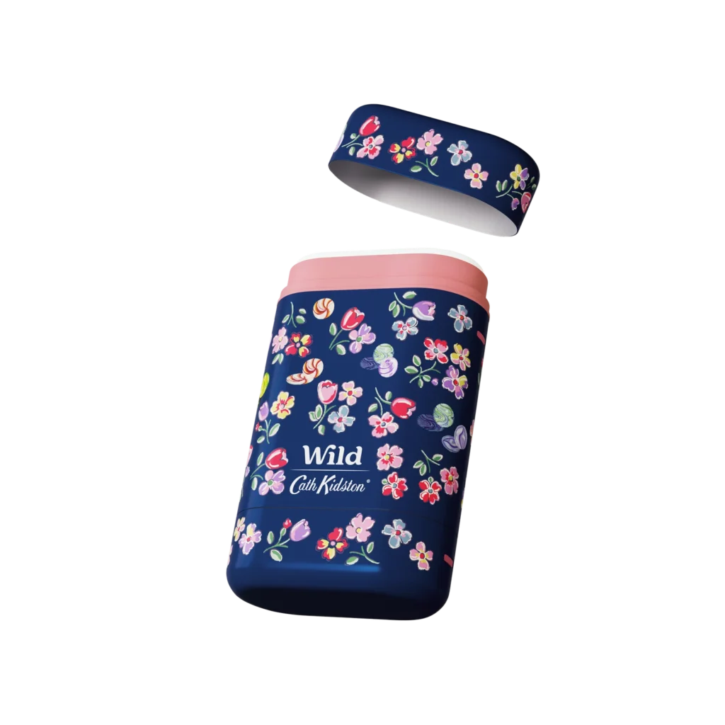 Custodia ricaricabile in alluminio anodizzato Wild Deodorant con motivo floreale ditsy
