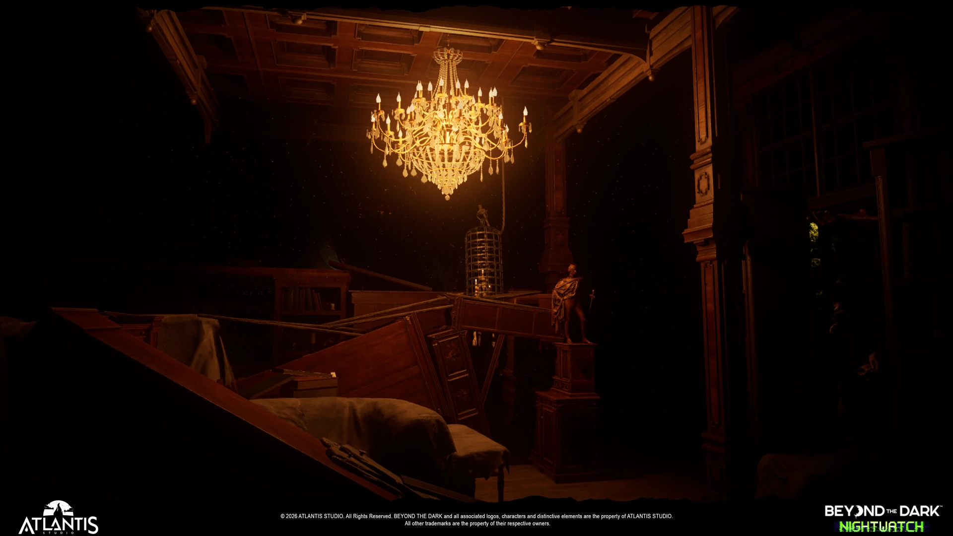 Screenshot prospettiva del secondo giocatore con telecamere e strumenti tattici in Beyond the Dark Nightwatch