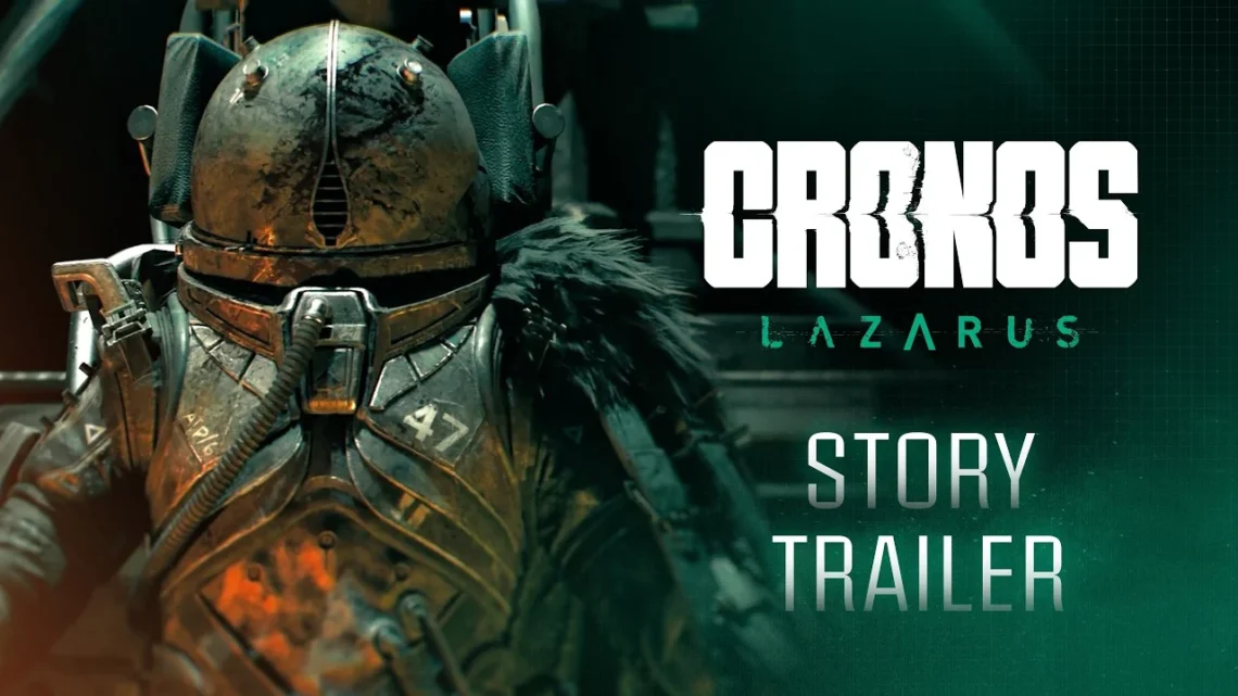 Key art ufficiale del DLC Cronos Lazarus di Bloober Team con il Ricognitore e l'Inseguitrice