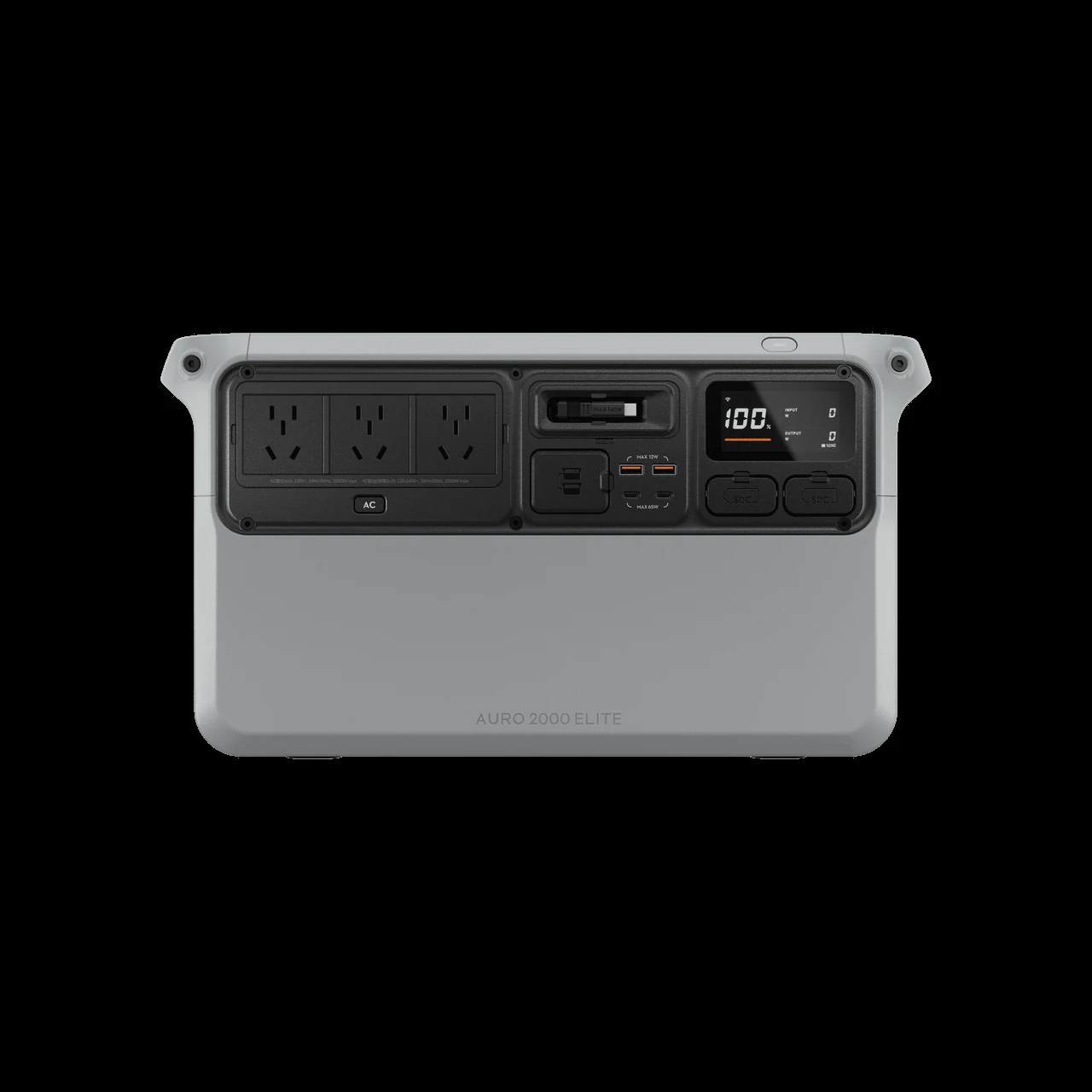 Vista frontale della power station DJI Power Auro 2000 Elite