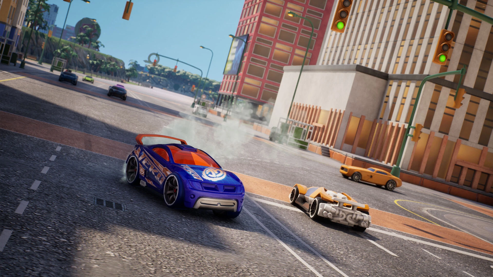 Veicoli Hot Wheels sfrecciano nelle fonderie e negli impianti industriali di Gearville