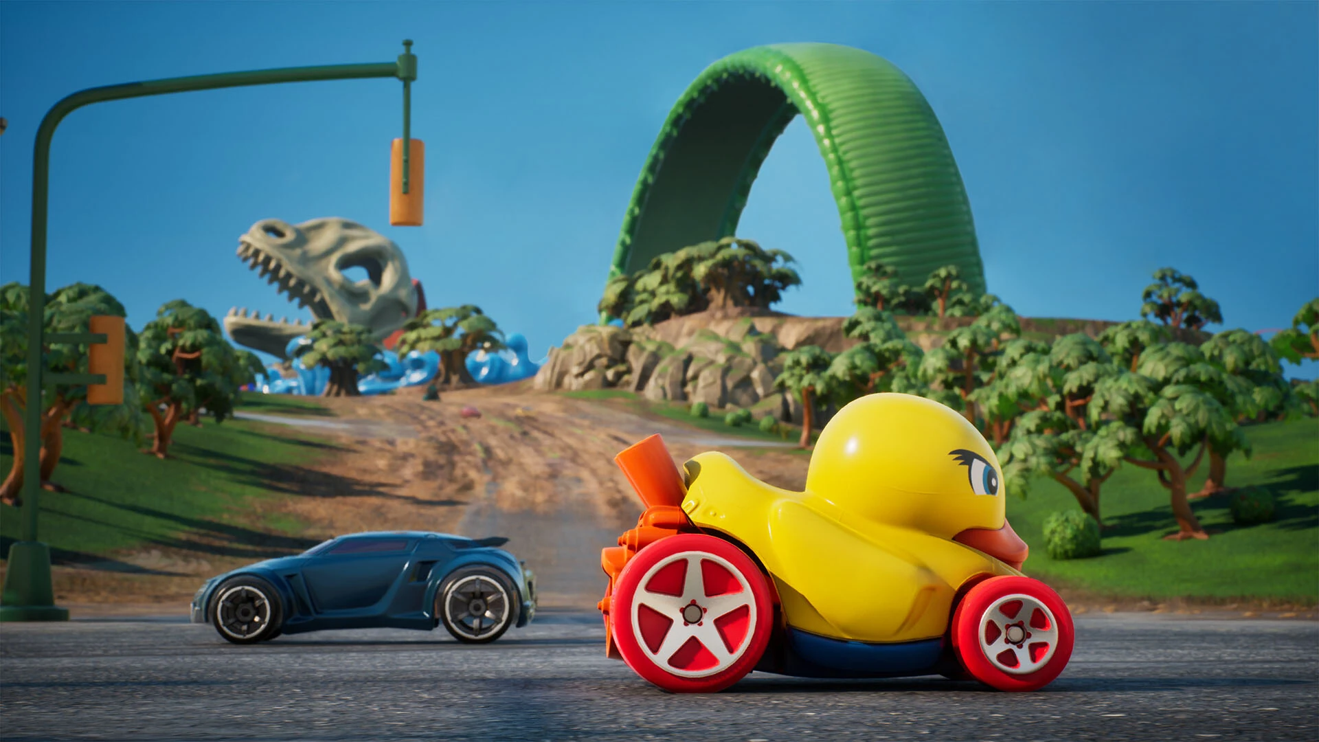Corsa acrobatica tra i loop naturali di Tentacle Bay in HOT WHEELS Infinite Rush