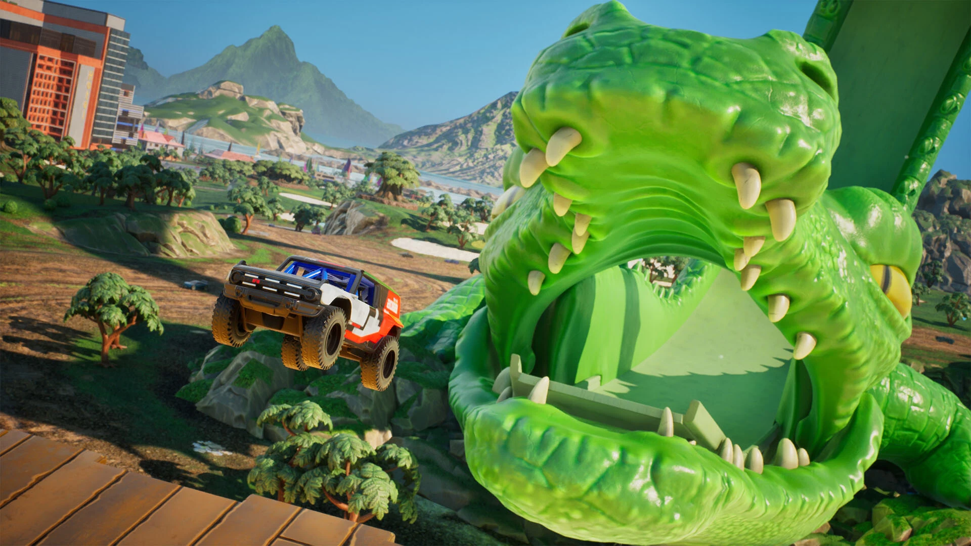 Interfaccia dell'editor Track Builder per la creazione di piste personalizzate in HOT WHEELS Infinite Rush