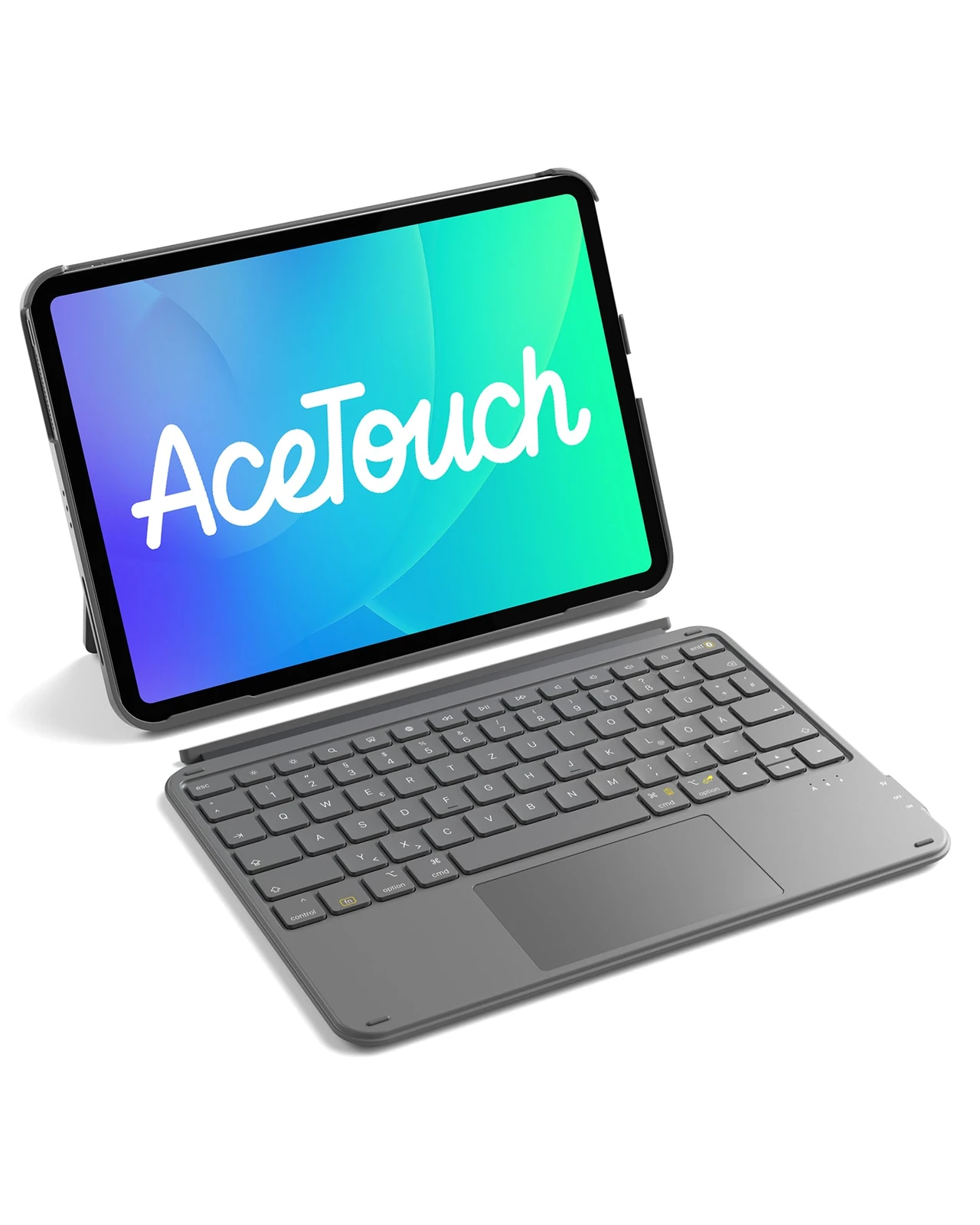 Inateck AceTouch custodia con tastiera per iPad Air 11 M3 e iPad 11th Gen A16 in finitura Gray grigio spazio