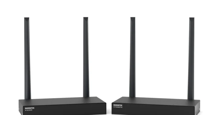 Coppia di trasmettitore e ricevitore Marmitek TV Anywhere Wireless 4K con antenne orientabili e chassis nero