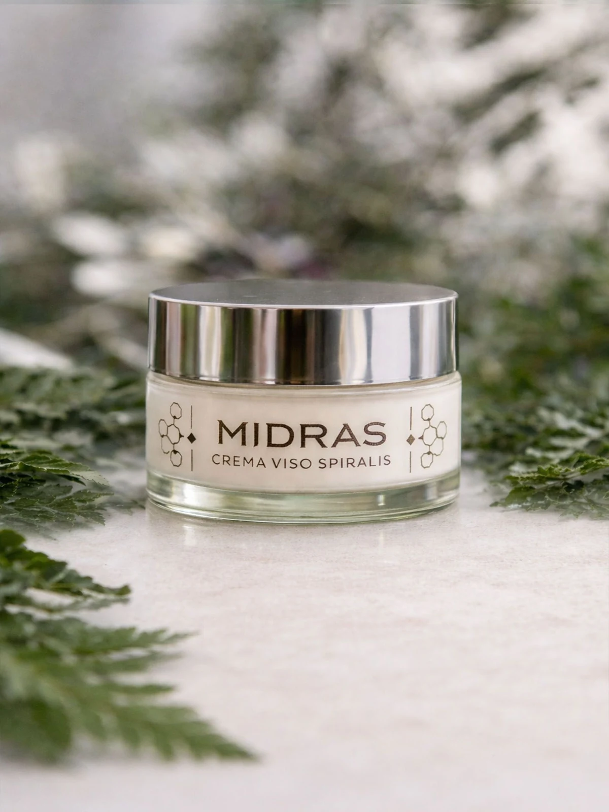 Vasetto della crema viso rigenerante Midras Spiralis all'80% di bava di lumaca biologica