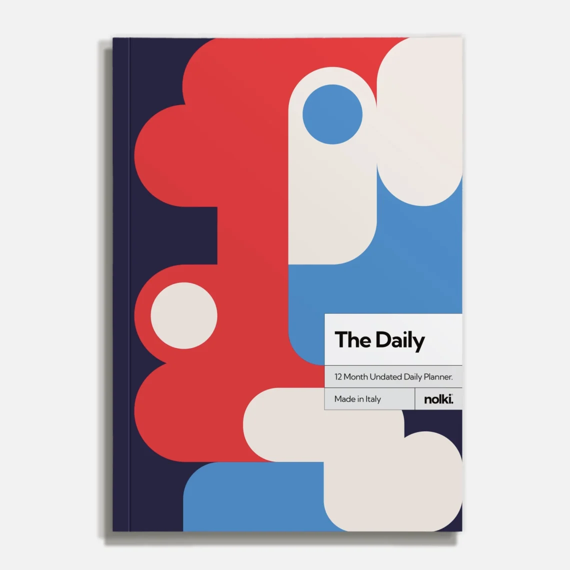 Nolki The Daily St Kilda planner giornaliero non datato copertina con pattern artistico ispirato a Melbourne