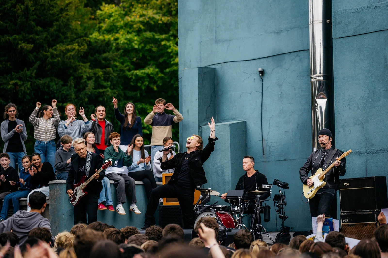 Bono, The Edge, Adam Clayton e Larry Mullen Jr. degli U2 in uno scatto ufficiale